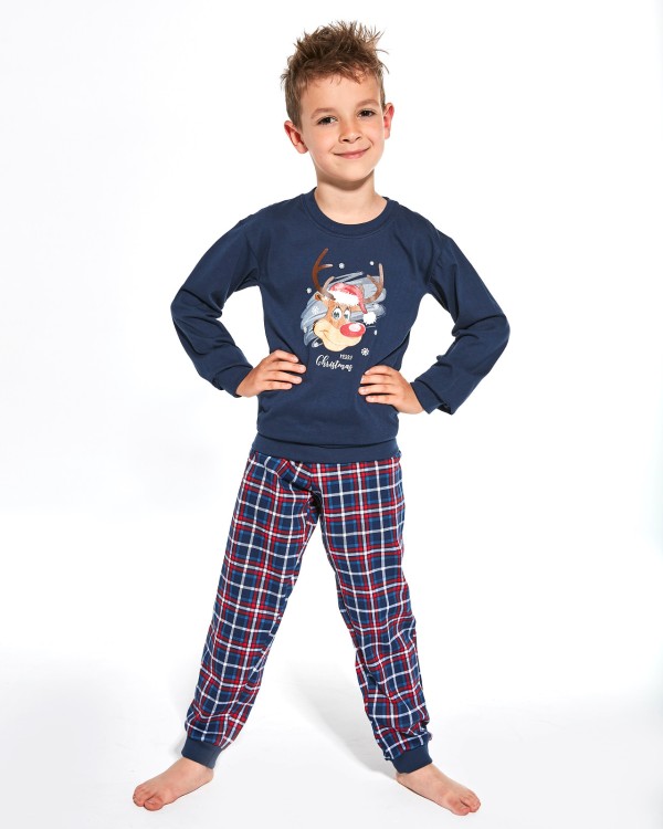 Pyžamo Cornette Young Boy 966/113 Reindeer dl/r 134-164 Merry Christmas