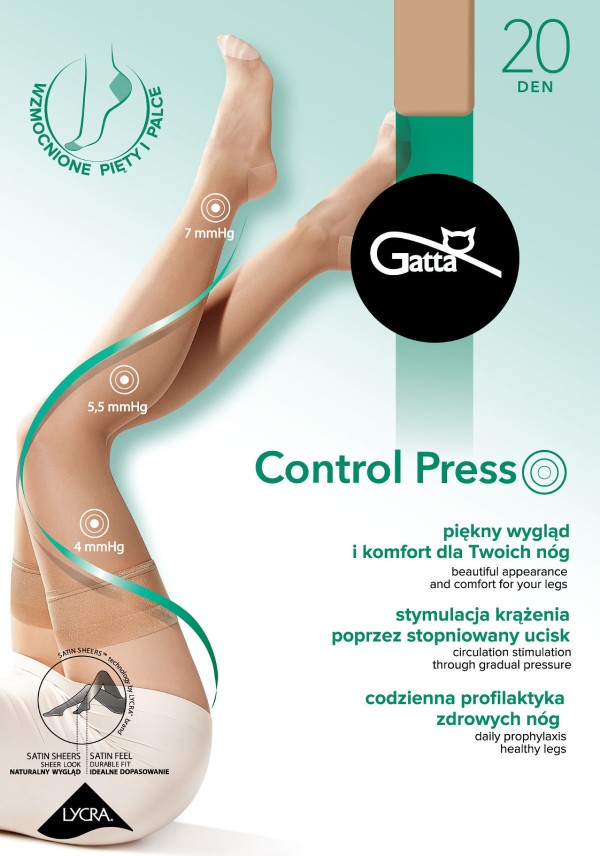 Punčochy Gatta Control Press 20 DEN 1-4