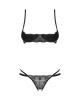 Komplet Obsessive Nutris Half-Bra & Crotchless Thong #4