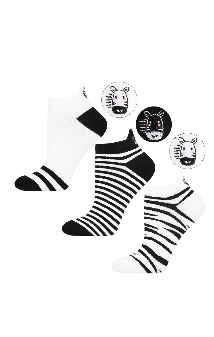 Kotníkové ponožky Moraj CSD240-108 Zebra 35-41
