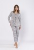 Pyžamo Leveza 1609 Bronia dl/r M-2XL rozepínací #6