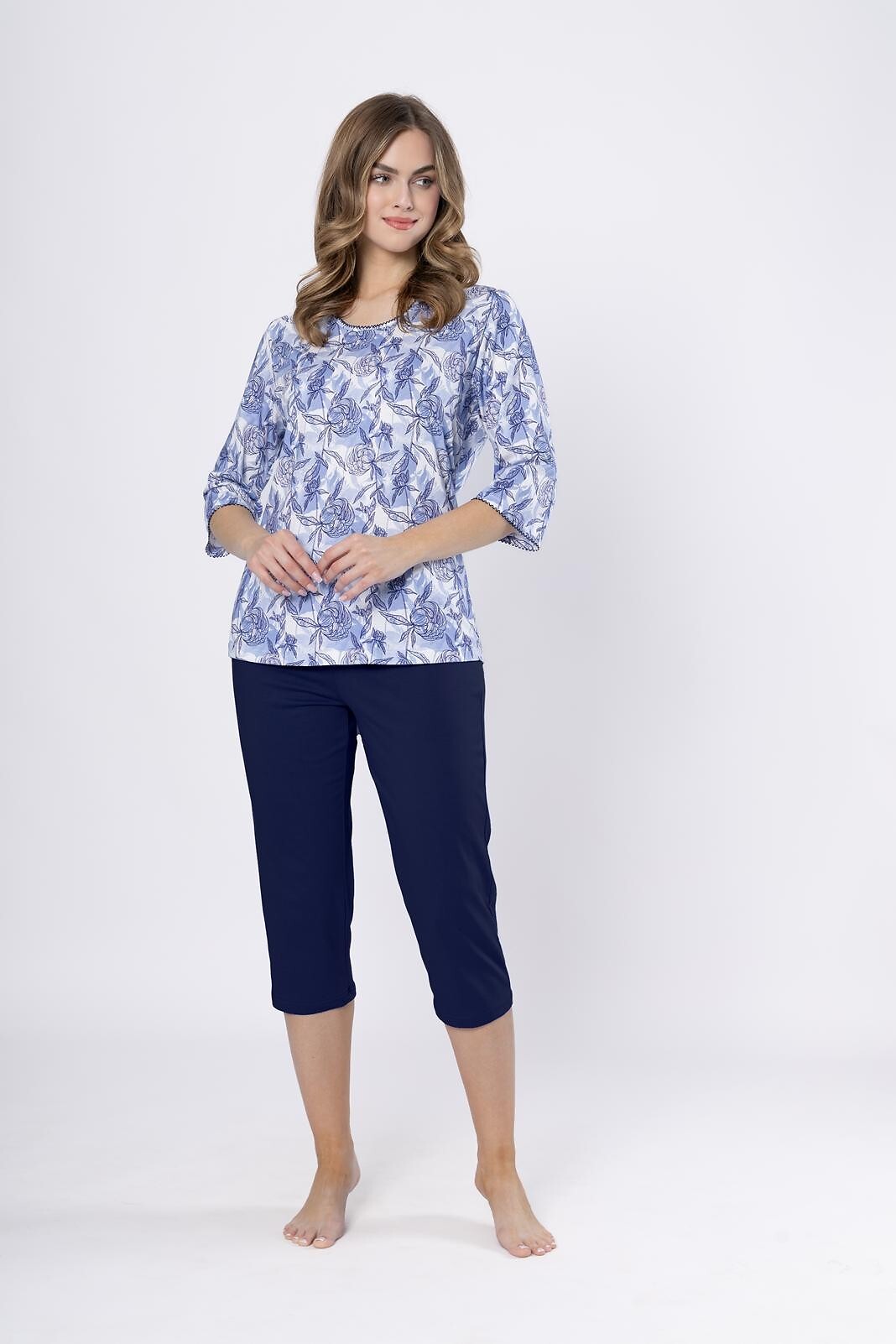 Pyžamo Leveza 1661 Ewlin 3/4 M-2XL