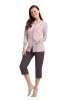 Pyžamo Luna 388 3/4 3XL Z25/26 dámské rozepínací #8