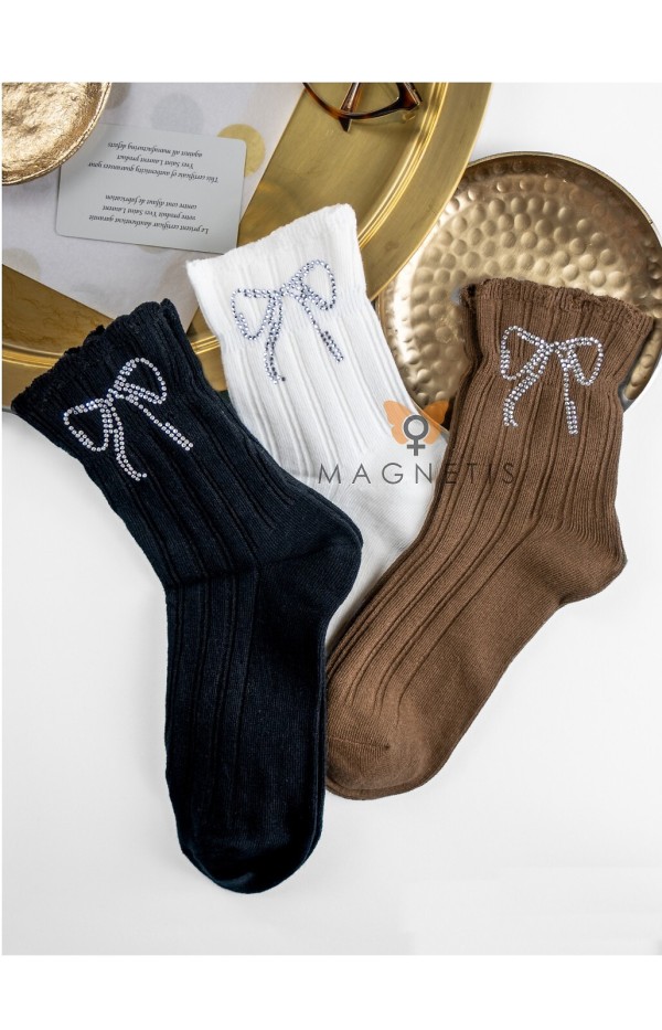 Ponožky Magnetis QR5011 mašle kamínky