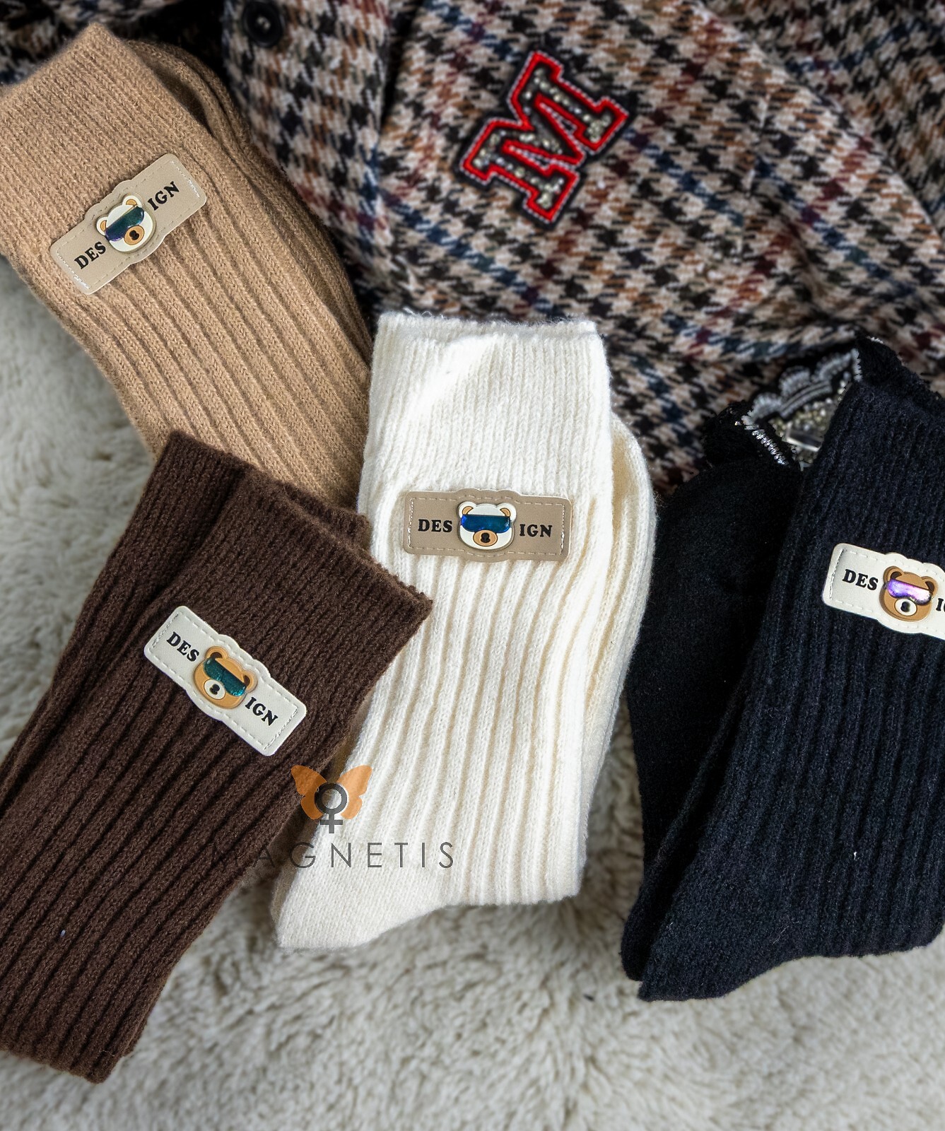 Ponožky Magnetis YN5032 medvídek s brýlemi