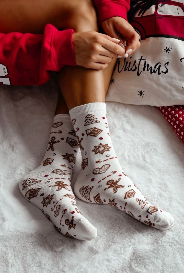 Ponožky Milena 1283-038 perníčky Vánoční 37-41