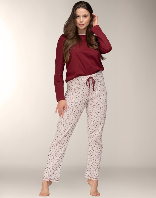 Pyžamo Mademoiselle Sommeil CC0141 Winter Bloom dl/r S-XL