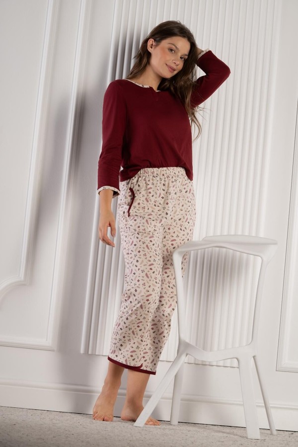 Pyžamo Mademoiselle Sommeil CC0140 Wildflower 3/4 S-XL