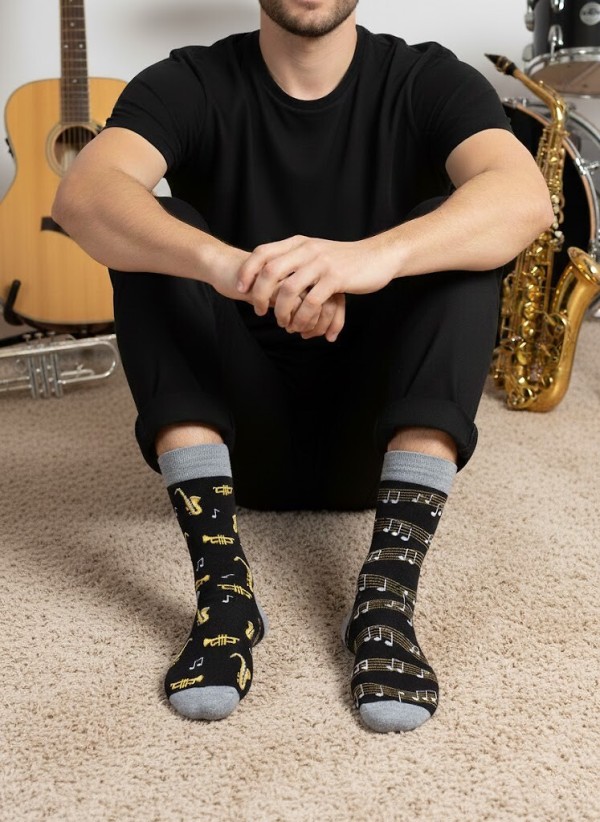 Ponožky Milena 0125-078 trubky a saxofon 43-46