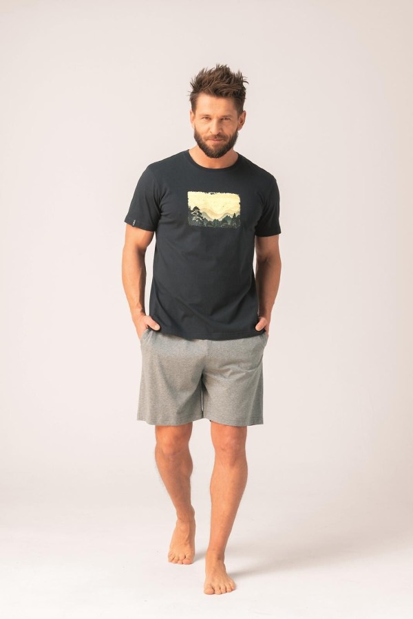 Pyžamo Key MNS 637 B26 kr/r 3XL-4XL pánské