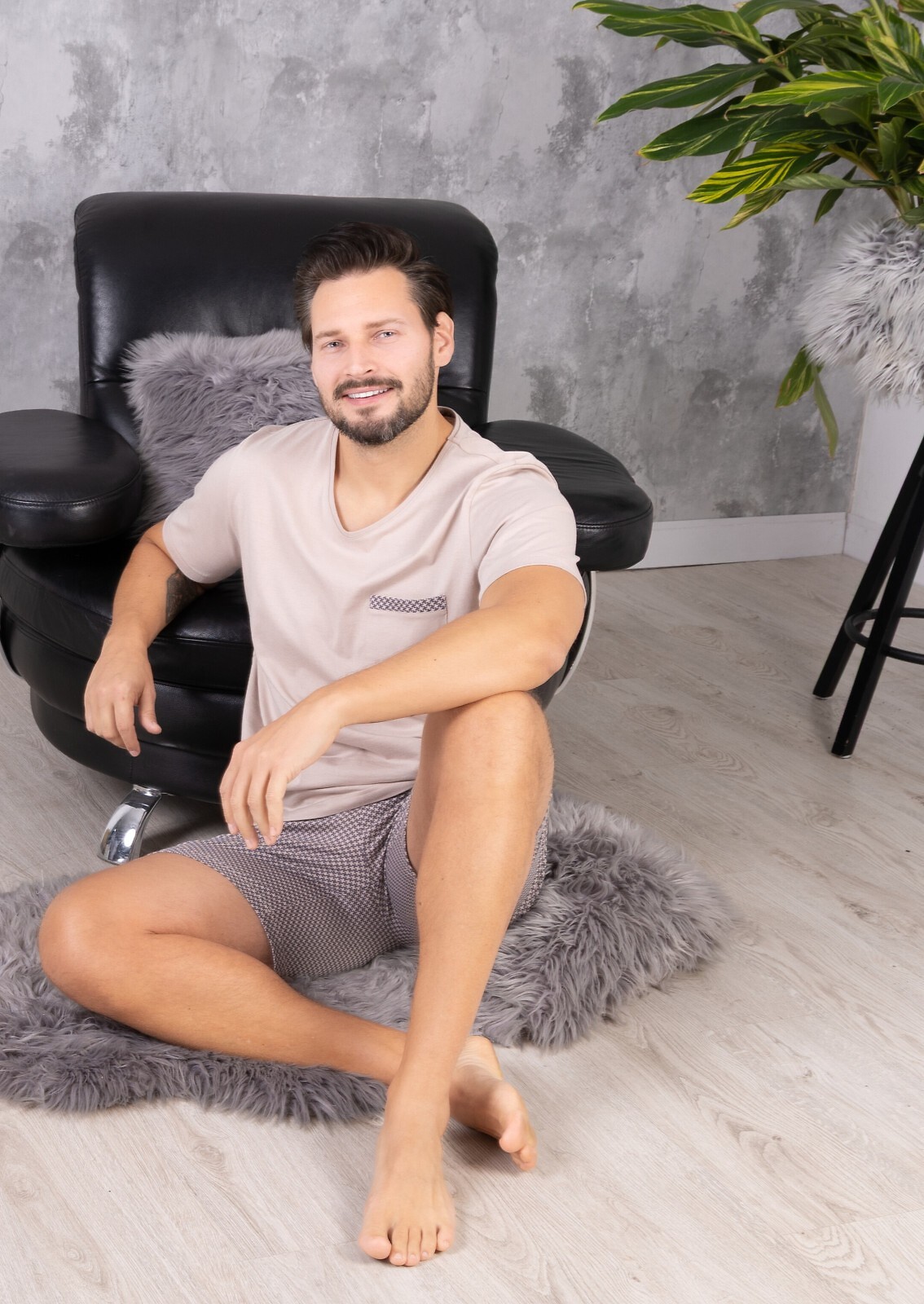 Pyžamo Hotberg 1757 Mikołaj kr/r M-2XL