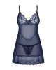Košilka Obsessive Nightly Blue Chemise XS-2XL #4