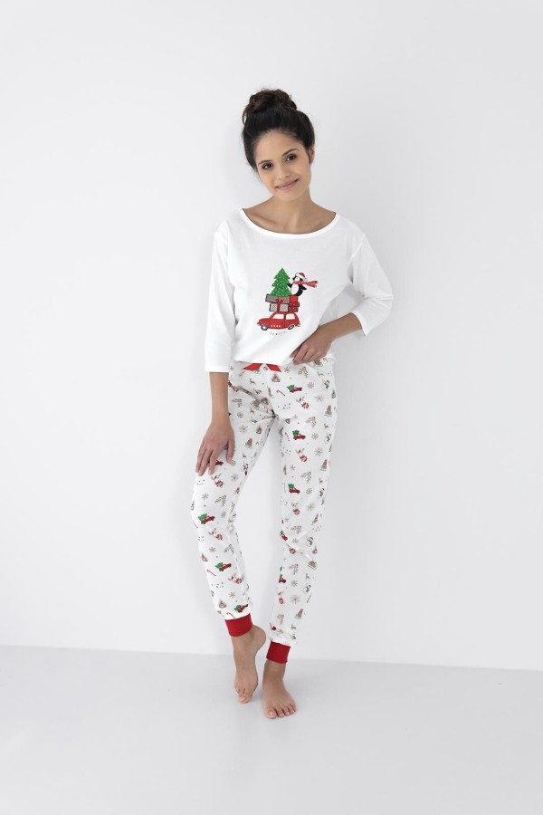 Pyžamo Sensis Lillian 3/4 Christmas S-XL