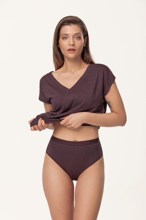 Kalhotky Mefemi Mila DW50 S-2XL hnědé