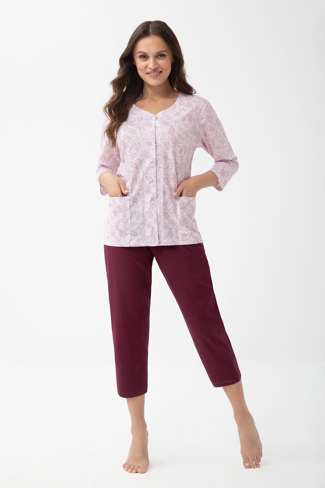 Pyžamo Luna 1305 7/8 M-XL L26 rozepínací