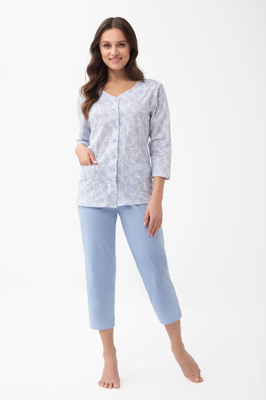 Pyžamo Luna 1305 7/8 2XL-3XL L26 rozepínací