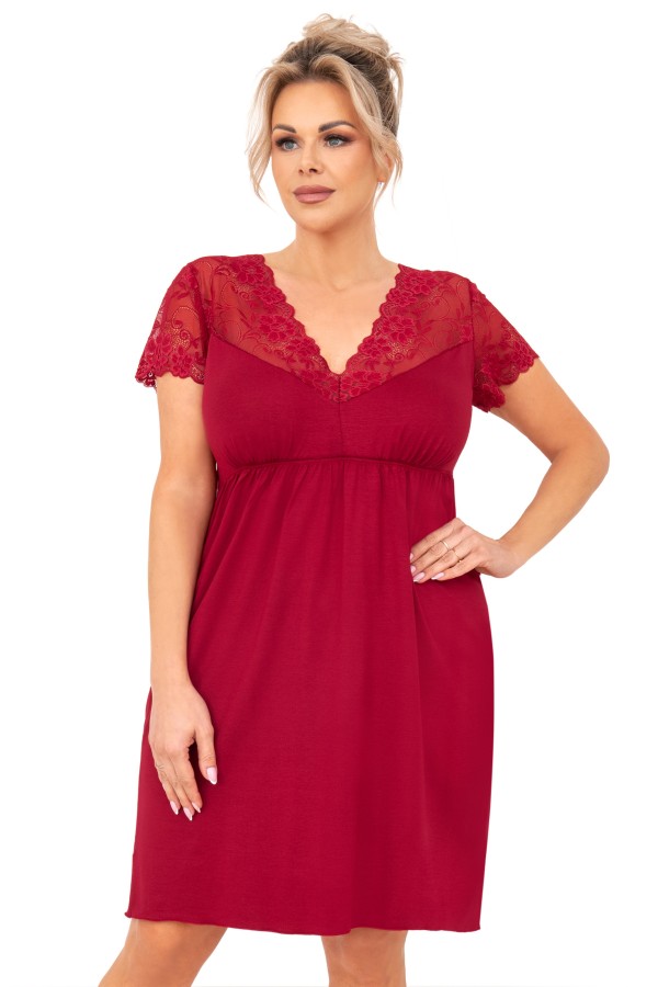 Košilka Donna Livia Plus Size bordová