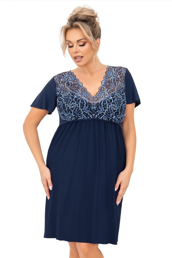 Košilka Donna Melania Plus Size tmavě modrá