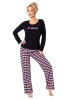 Pyžamo Donna Sleep long black bavlna dl/r #84