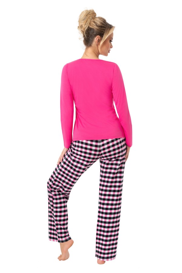 Pyžamo Donna Sleep long fuchsia bavlna dl/r