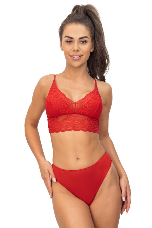 Top Donna 244 s krajkou červený