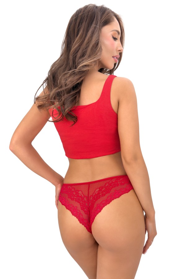 Brazilky Donna s krajkou 270 červená