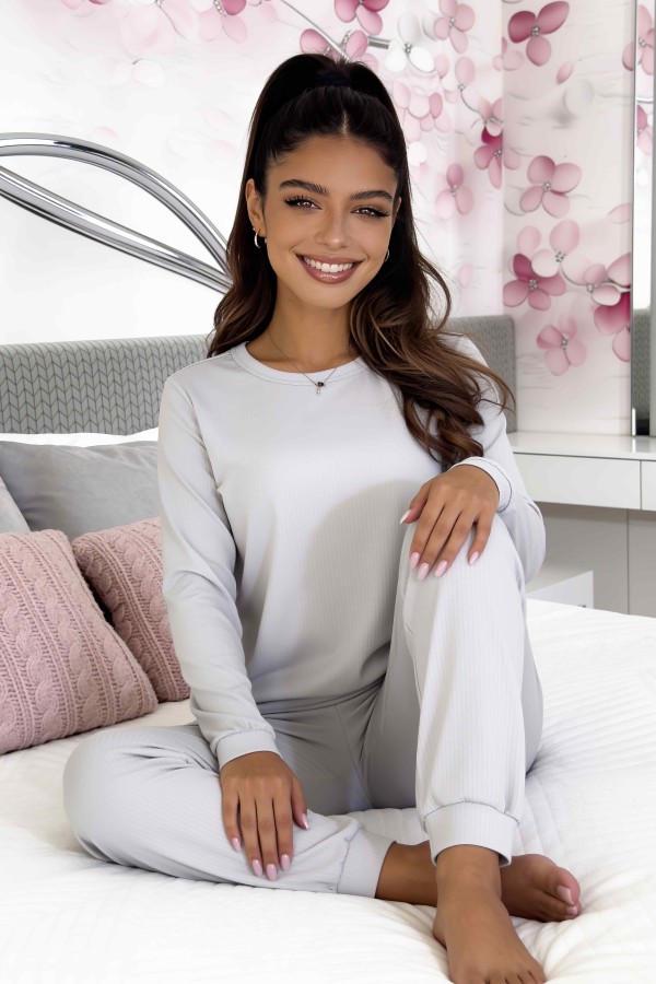 Pyžamo Donna Home long dl/r šedý