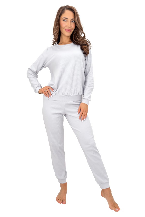 Pyžamo Donna Home long dl/r šedý
