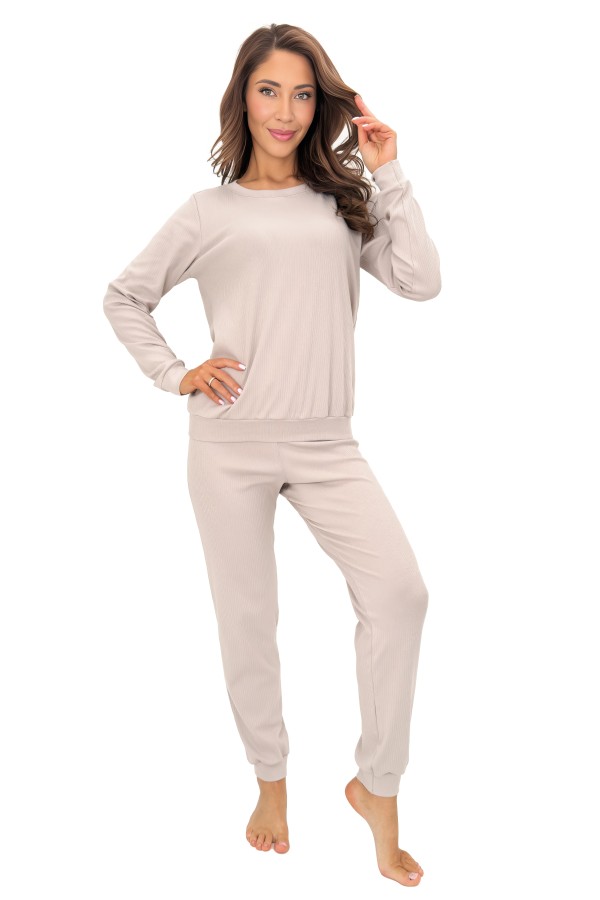 Pyžamo Donna Home long dl/r béžové