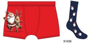 Vánoční set 914/06 boxerky/ponožky