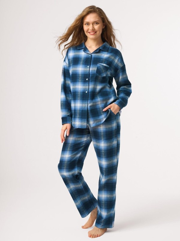 Pyžamo Key LNS 465 B26 dl/r 2XL-3XL rozepínací