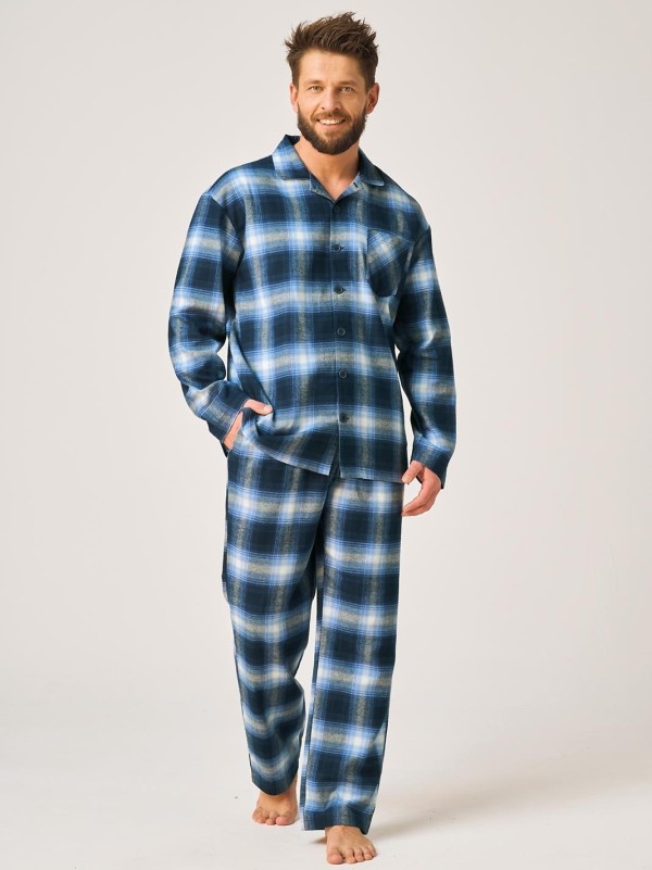 Pyžamo Key MNS 432 B26 dl/r M-2XL rozepínací