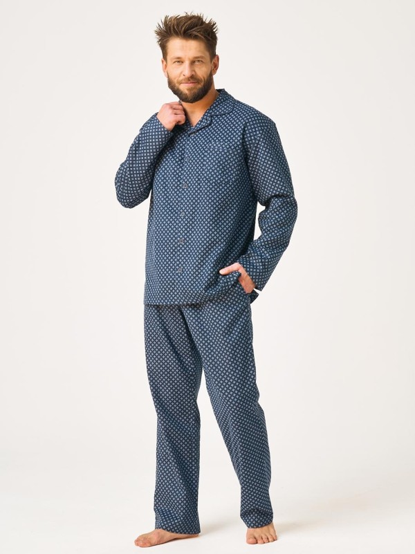 Pyžamo Key MNS 912 B26 dl/r 3XL-4XL rozepínací