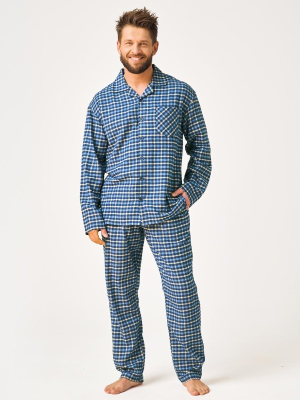 Pyžamo Key MNS 404 B26 dl/r M-2XL rozepínací