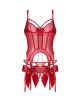 Korzet Obsessive Gifty Red Corset S-3XL #4