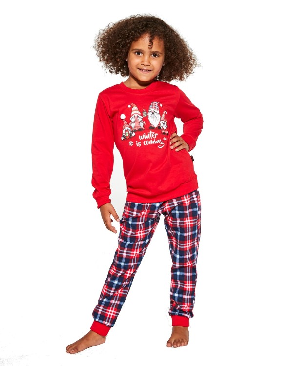 Pyžamo Cornette Kids Girl 594/147 Gnomes dl/r 98-128 Merry Christmas