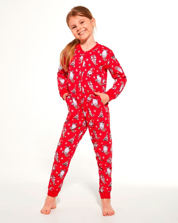 Overal Cornette Kids Girl 954/162 Gnomes 2 86-128 Merry Christmas