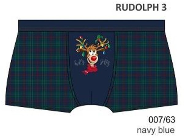 Boxerky Cornette 007/63 Rudolph 3 Merry Christmas